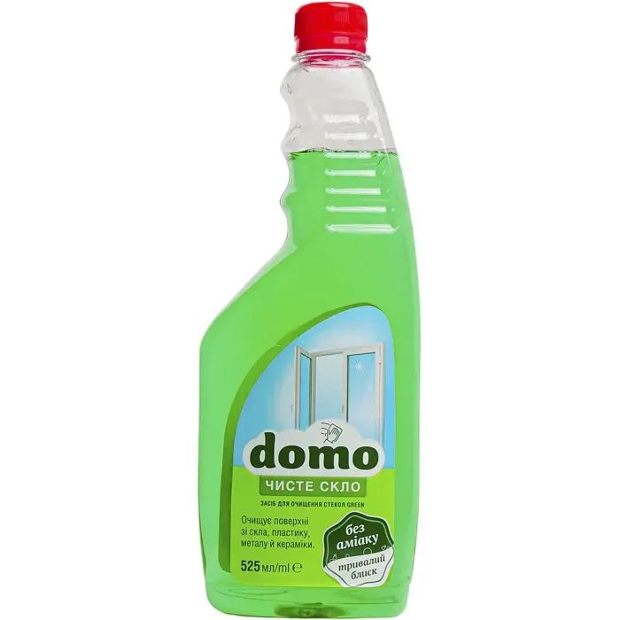 Средство для мытья стекла Domo Зеленое Запаска 525 мл (4820024948050)