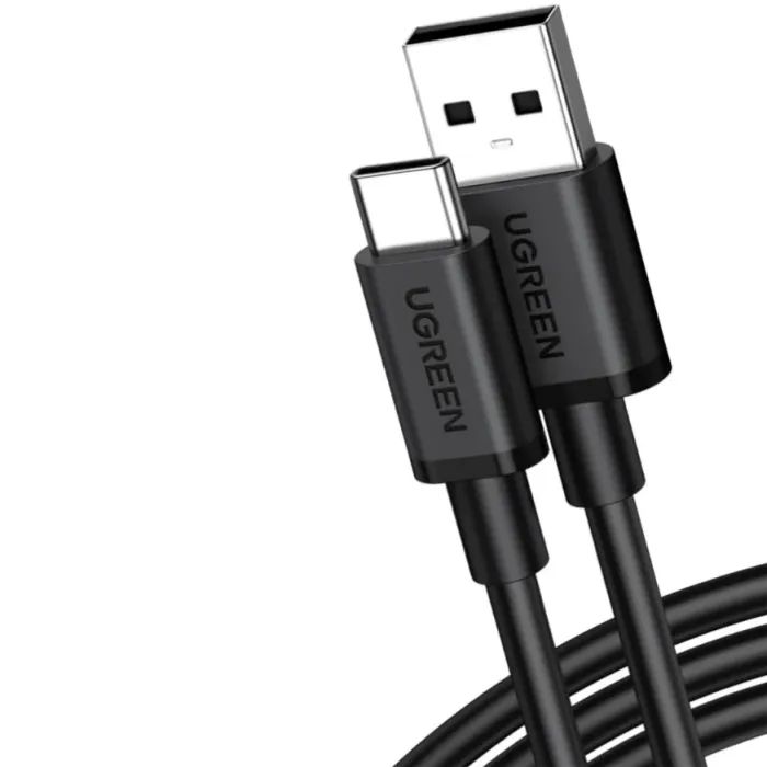 Дата кабель USB 2.0 AM to USB-C 1.0m 3A black Ugreen (85201)