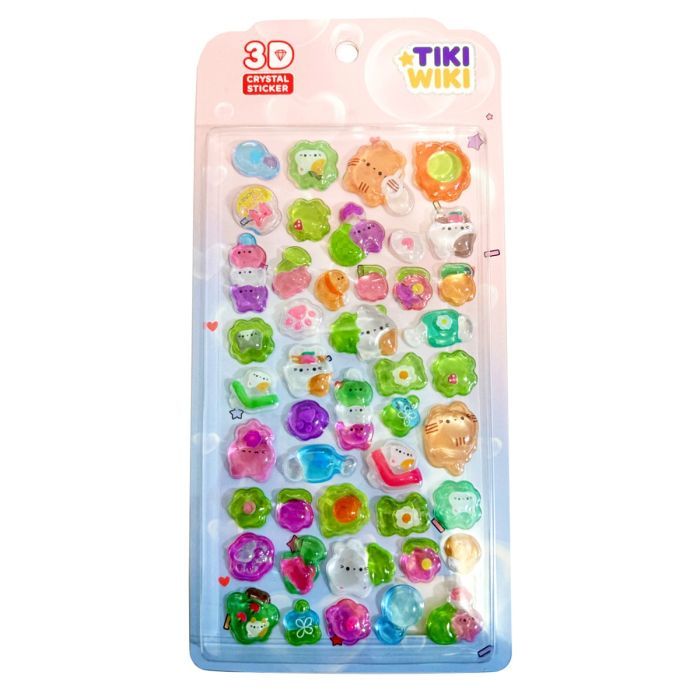 Стикер-наклейка Tiki Wiki Набор 3D наклейки серии Crystal – Тики котики в саду (25ESE009-10)