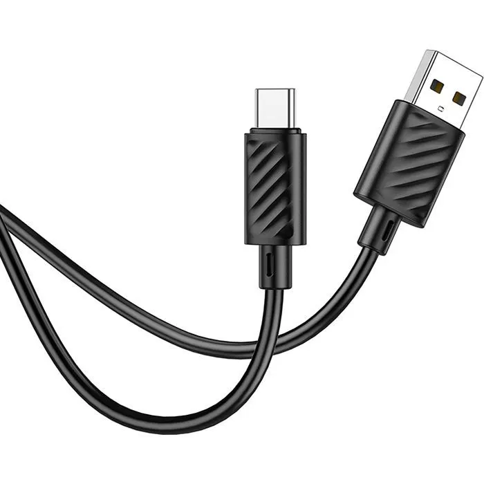 Дата кабель USB 2.0 AM to USB-C 1.0m X88 Gratified black HOCO (6931474783349) изображение 3