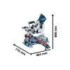 Торцовочная пила Bosch Professional, GCM 305-216 D, 1200W, 5200об/мин, диск 216мм (0.601.B49.000) изображение 4