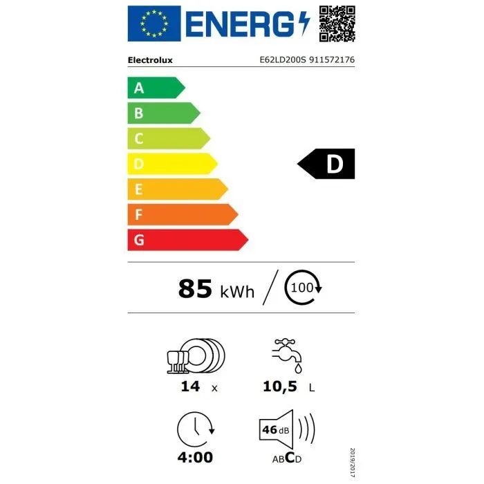 Посудомоечная машина Electrolux E62LD200S изображение 17
