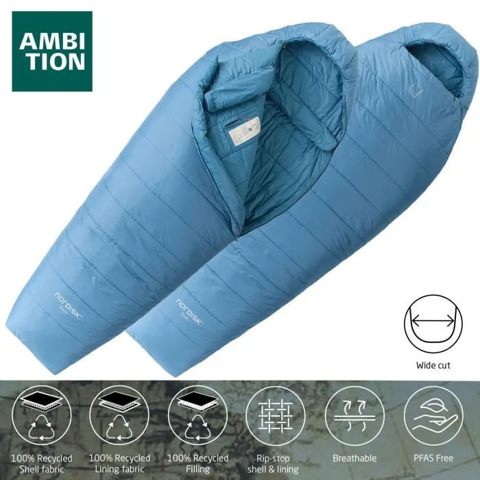 Спальний мішок Nordisk Bjarni 0°C Wide L Aegan Blue (10721310-101) (DAS303773) зображення 4