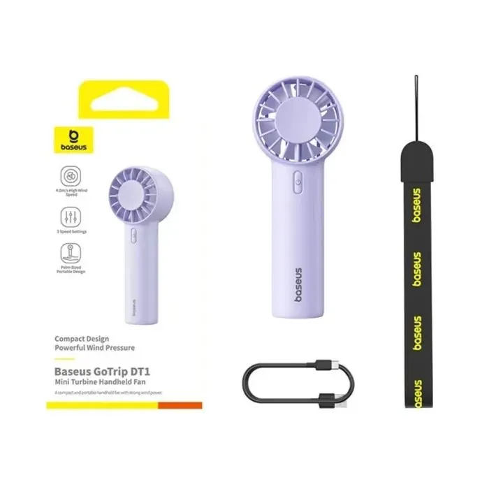 Вентилятор Xiaomi Baseus GoTrip-DT1 Nebula Purple (BASEUS-DT1) зображення 8