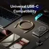 Дата кабель USB-C to USB-C 1.0m 5A magnetic aluminum alloy titanium gold Vention (TSAJF) изображение 4