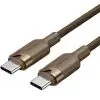 Дата кабель USB-C to USB-C 1.0m 5A magnetic aluminum alloy titanium gold Vention (TSAJF)