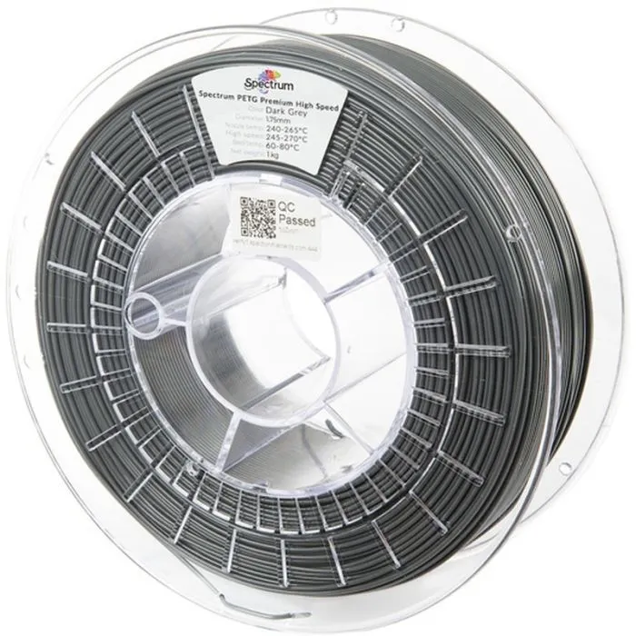 Пластик для 3D-принтера Spectrum PETG Premium HS 1.75mm 1kg Grey, Dark (81539)
