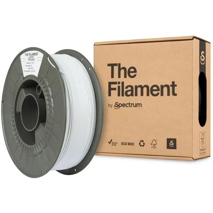 Пластик для 3D-принтера The Filament TPU-82A 1.75mm 1kg WHITE (TF-24122) изображение 3