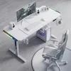 Комп'ютерний стіл GT Racer TY-1456 White (TY-1456 (140x60x71-116) White) зображення 6