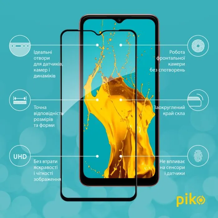 Скло захисне Piko Full Glue Samsung A04e Black (1283126547201) зображення 3