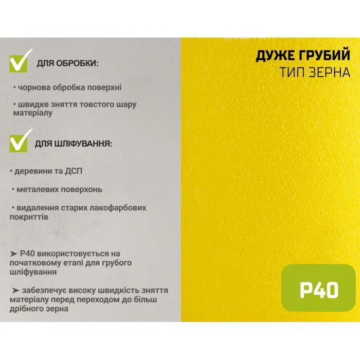 Наждачний папір Alloid на паперовій основі, 115мм х 10м, зерно 40 (SP-10040) зображення 7