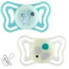 Пустышка Chicco Physio Light силіконова від 6 до 16 місяців 2шт. (люмінесцентна) (71087.41)