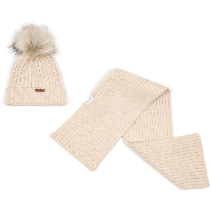 Шапка детская Na с шарфом (NA 1180-54-beige)