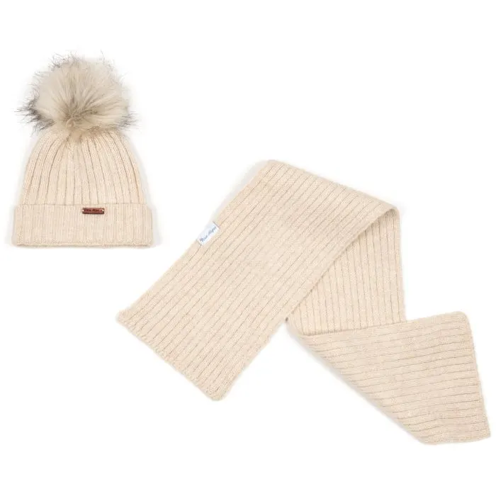Шапка детская Na с шарфом (NA 1180-50-beige)