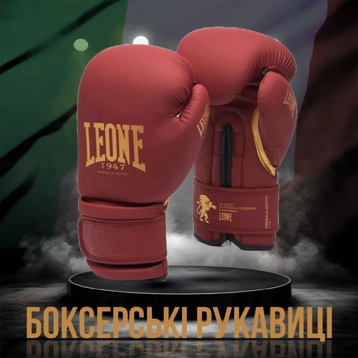 Боксерські рукавички Leone GN059X Bordeaux ED 12 oz (GN059X_BORDEAUX_12oz) зображення 2