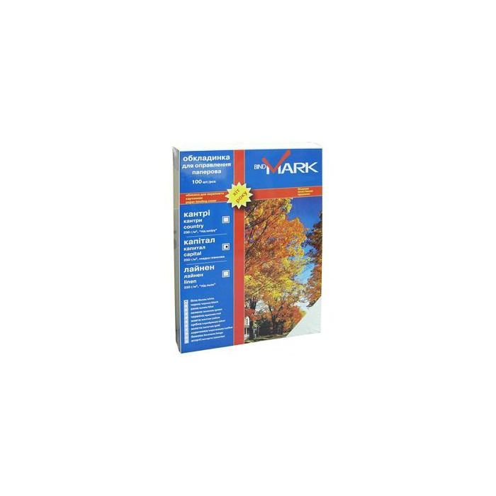 Обложка для переплета bindMARK карт. Кантри А4 230г/м2 (100 шт.) коричневая (41714)