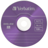 Диск DVD Verbatim 4.7Gb 4x SlimCase 5шт Color (43297) зображення 3