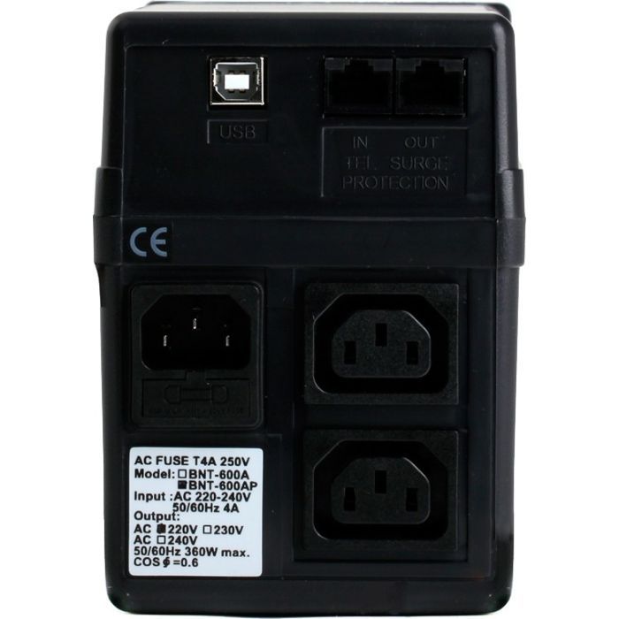 Источник бесперебойного питания BNT-600 AP, USB Powercom (BNT-600 AP USB) изображение 2