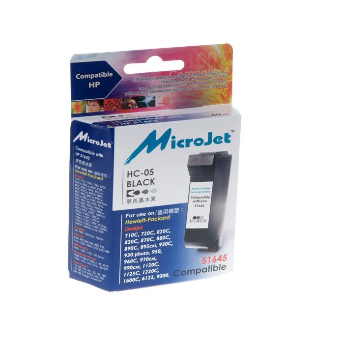 Картридж Microjet для HP №45 Black 850C/1100C/1600C (HC-05)