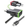 Зарядний пристрій E-power 2 * USB 2.1A + смарт кабель (EP722HAS) зображення 2