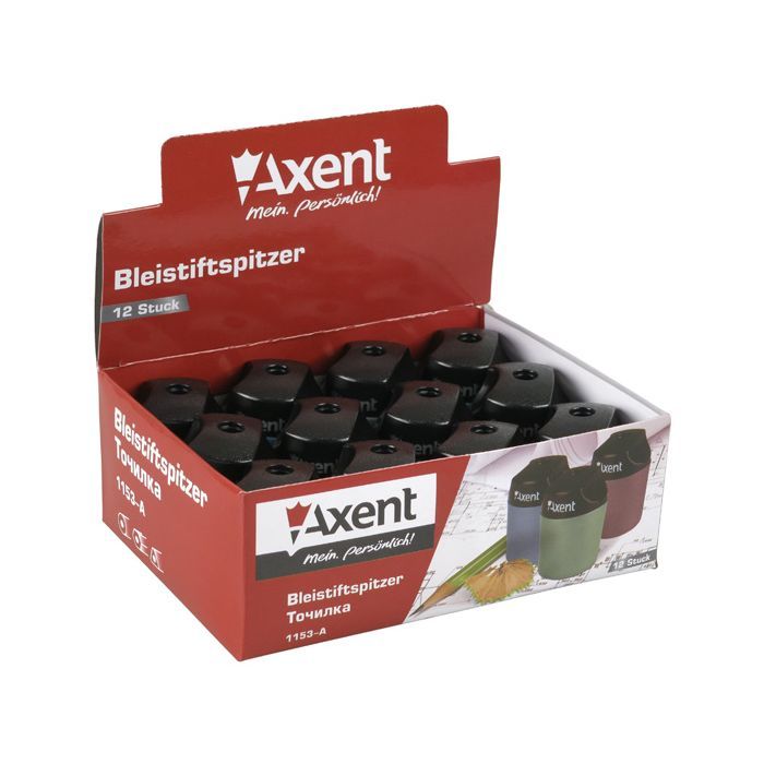 Точилка Axent with a container (assorted colors) (1153-А) зображення 2