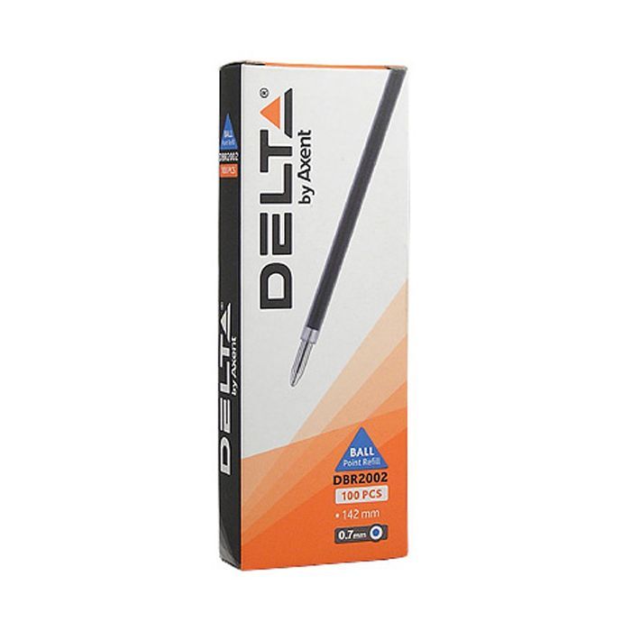 Стержень шариковый Delta by Axent 2002, 0,7мм, 142 мм, black, 100шт (DBR2002-01) изображение 2