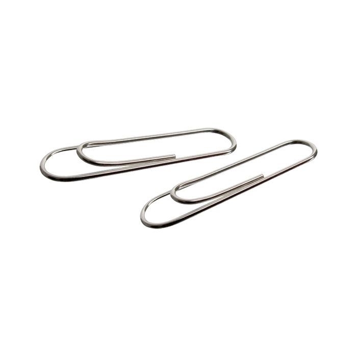 Скріпки канцелярські Axent rounded, nickel-plated, with a bend, 28 мм 100 шт (4104-А)