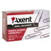 Скрепки канцелярские Axent rounded, nickel-plated, with a bend, 28 мм 100 шт (4104-А) изображение 2