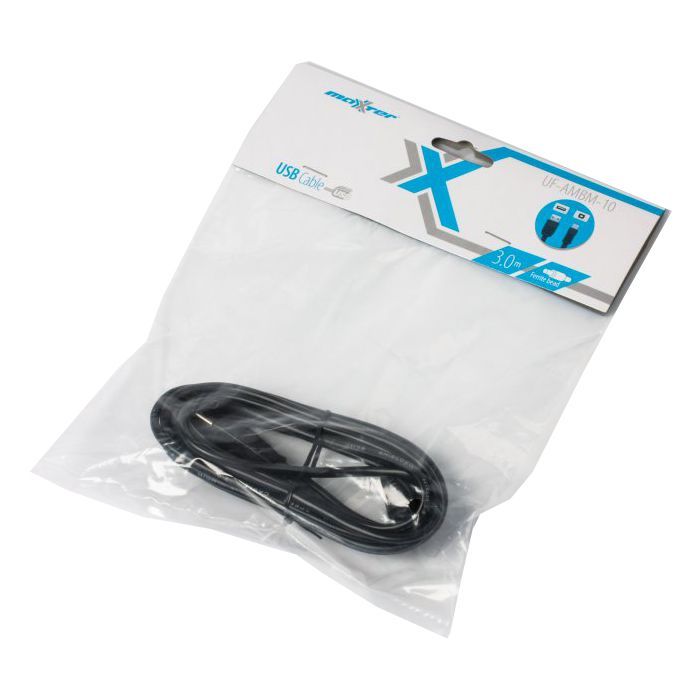Кабель для принтера USB2.0 AM/BM 3.0m Maxxter (UF-AMBM-10) изображение 2