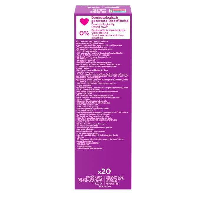 Щоденні прокладки Carefree Plus Large 20 шт. (3574661606248/3574661487649) зображення 3