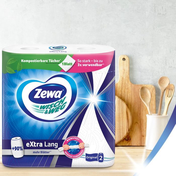 Бумажные полотенца Zewa Wisch & Weg Extra Lang 2 слоя 2 рулона (7322540833300/7322540973174) изображение 12