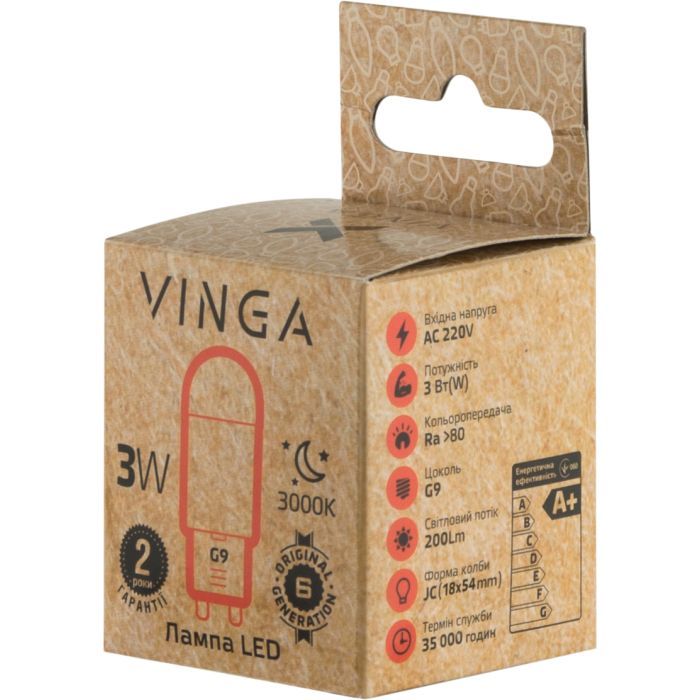 Лампочка Vinga VL-JCG9-33L-220 изображение 4