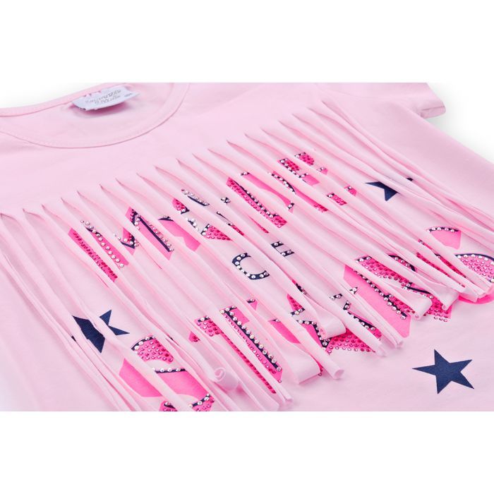Набір дитячого одягу Breeze футболка із зірочками з шортами (9036-110G-pink) зображення 6