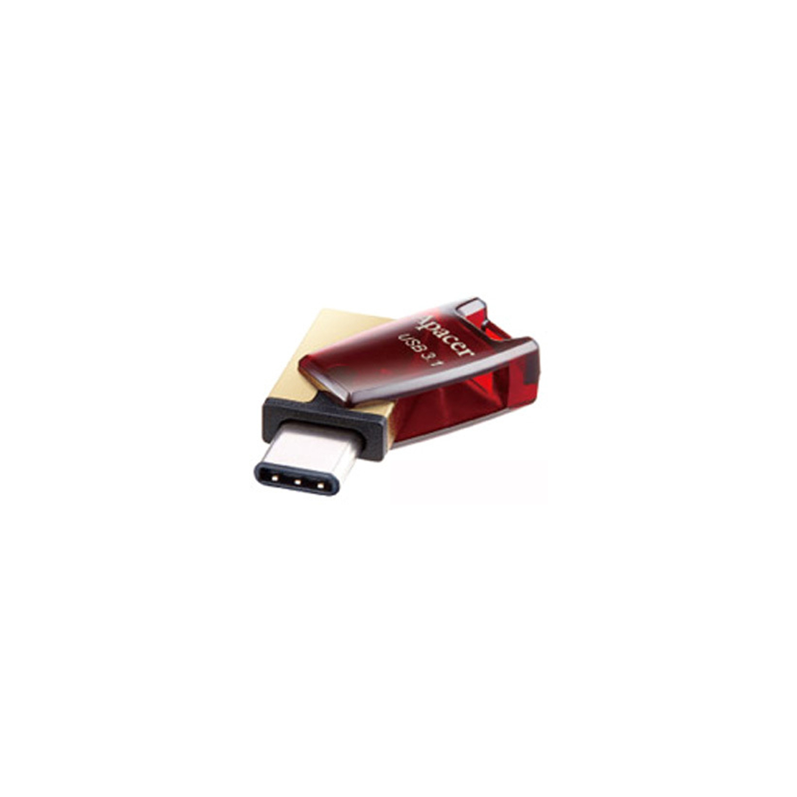 USB флеш накопитель Apacer 64GB AH180 Red Type-C Dual USB 3.1 (AP64GAH180R-1) изображение 5
