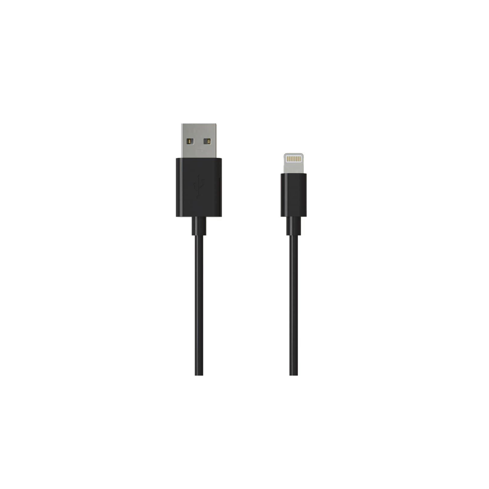 Дата кабель USB 2.0 AM to Lightning 1.0m Cu, 2.1А, Black Grand-X (PL01B) зображення 2