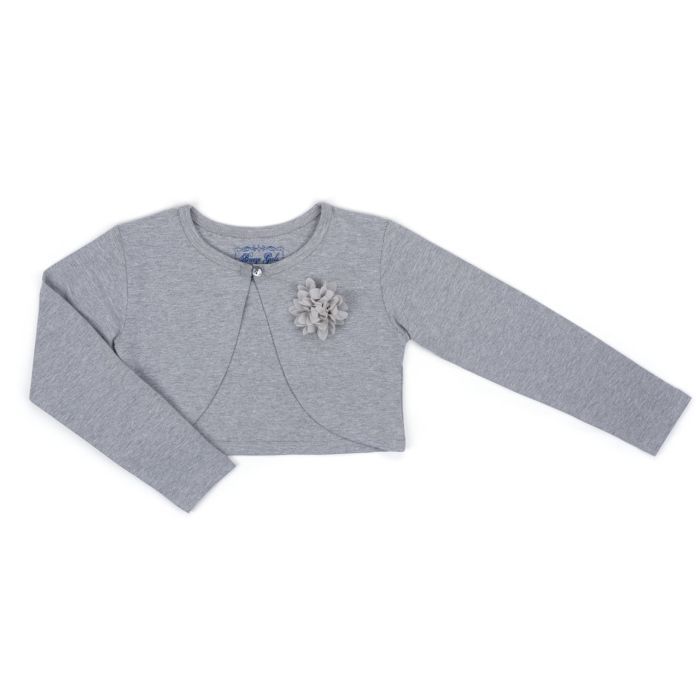 Болеро дитяче Breeze з квіткою (6712-164G-gray)