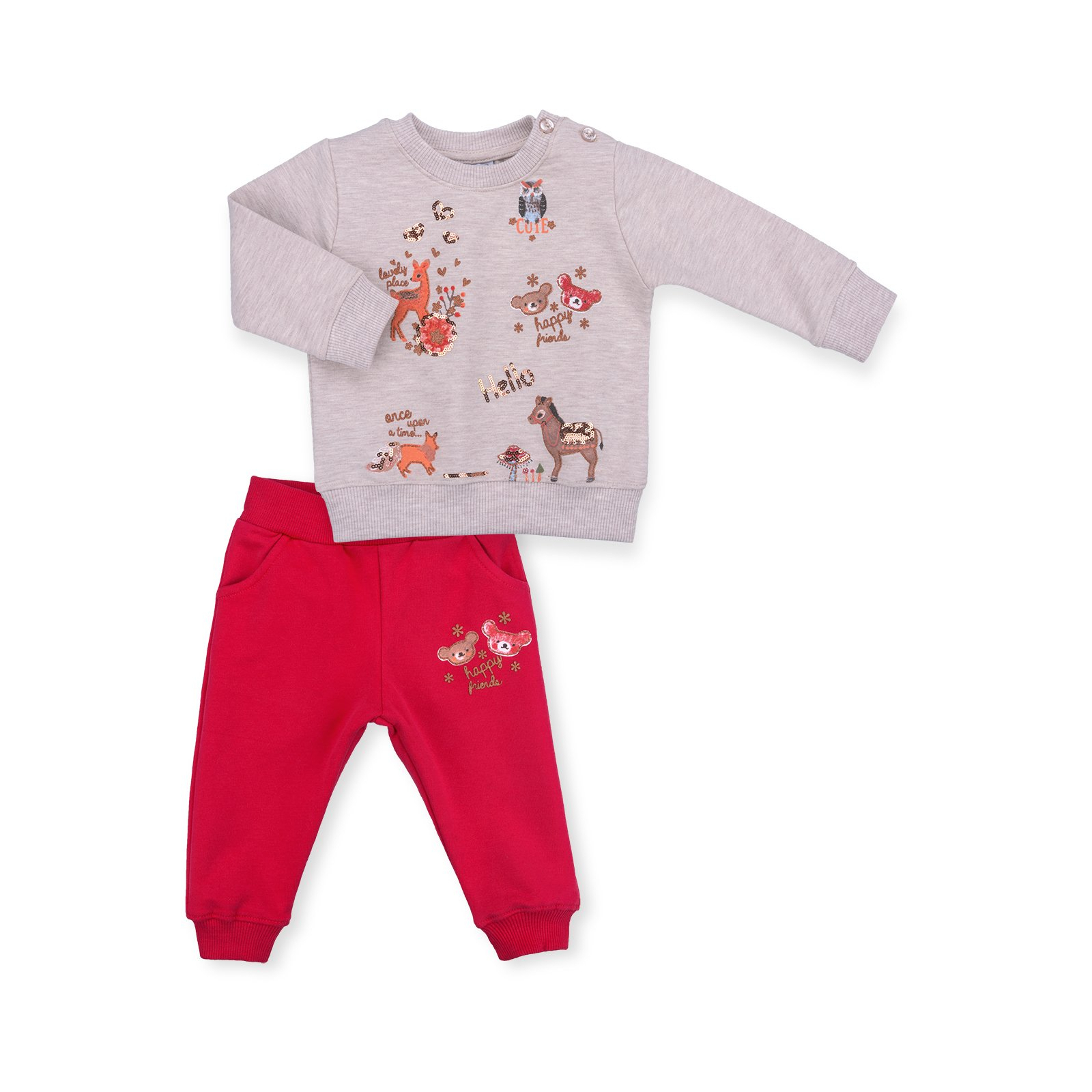 Набор детской одежды Breeze с лесными зверятами (9400-80G-red)