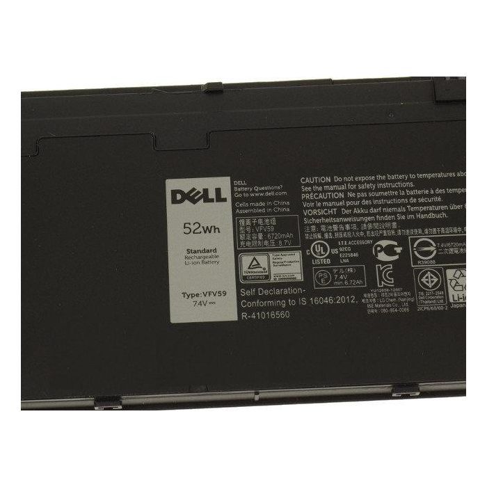 Аккумулятор для ноутбука Dell Latitude E7250 VFV59, 6720mAh (52Wh), 6cell, 7.4V (A47164) изображение 3