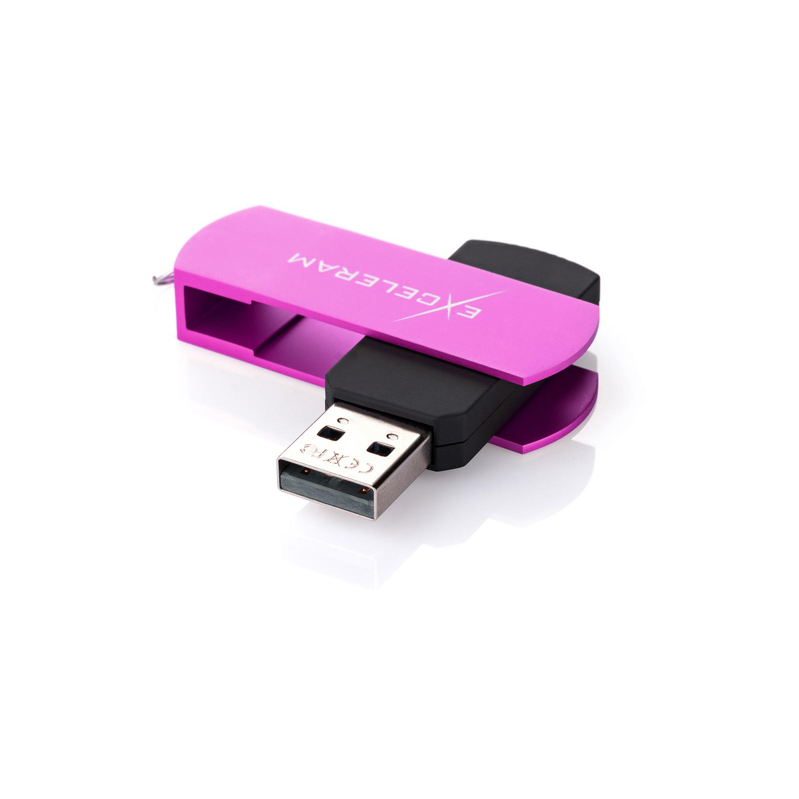 USB флеш накопичувач eXceleram 16GB P2 Series Purple/Black USB 2.0 (EXP2U2PUB16) зображення 2