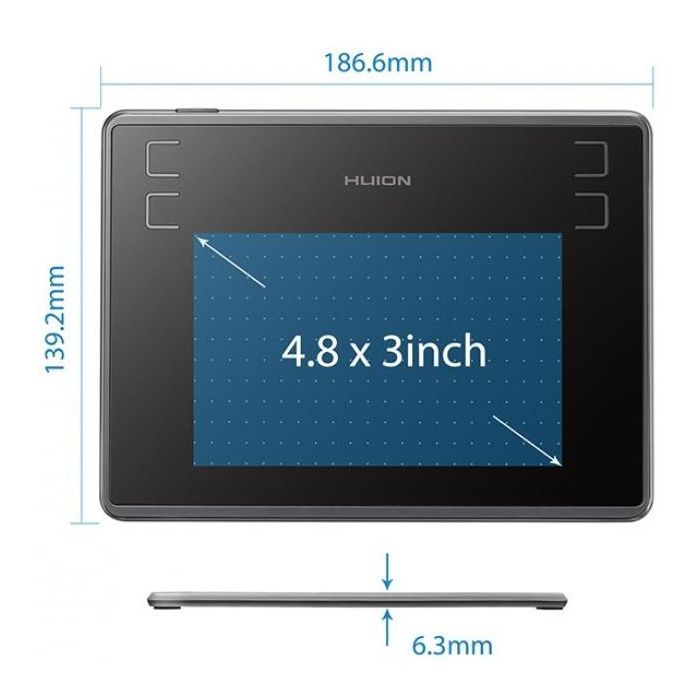 Графічний планшет Huion Inspiroy H430P зображення 3