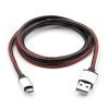 Дата кабель USB 2.0 AM to Micro 5P 1m pu leather black Vinga (VCPDCMLS1BK) изображение 2