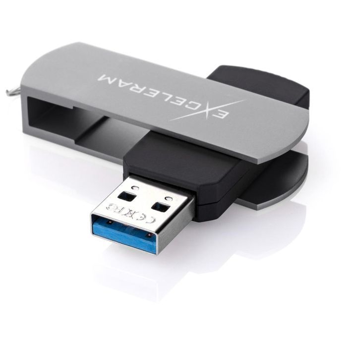 USB флеш накопитель eXceleram 128GB P2 Series Gold/Black USB 3.1 Gen 1 (EXP2U3GOB128) изображение 2