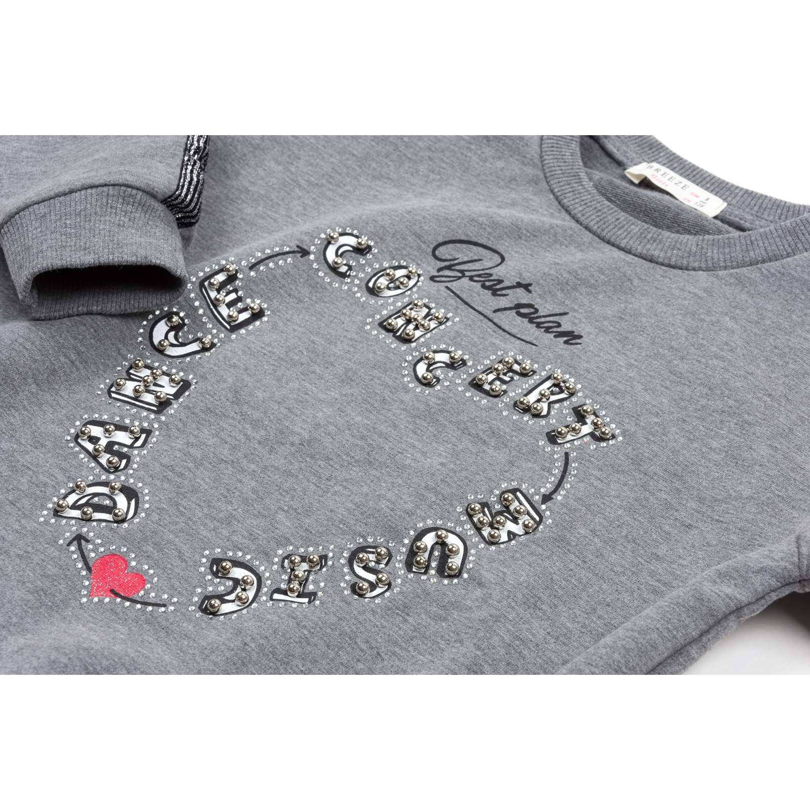 Набір дитячого одягу Breeze з срібними лампасами (12973-128G-black) зображення 7