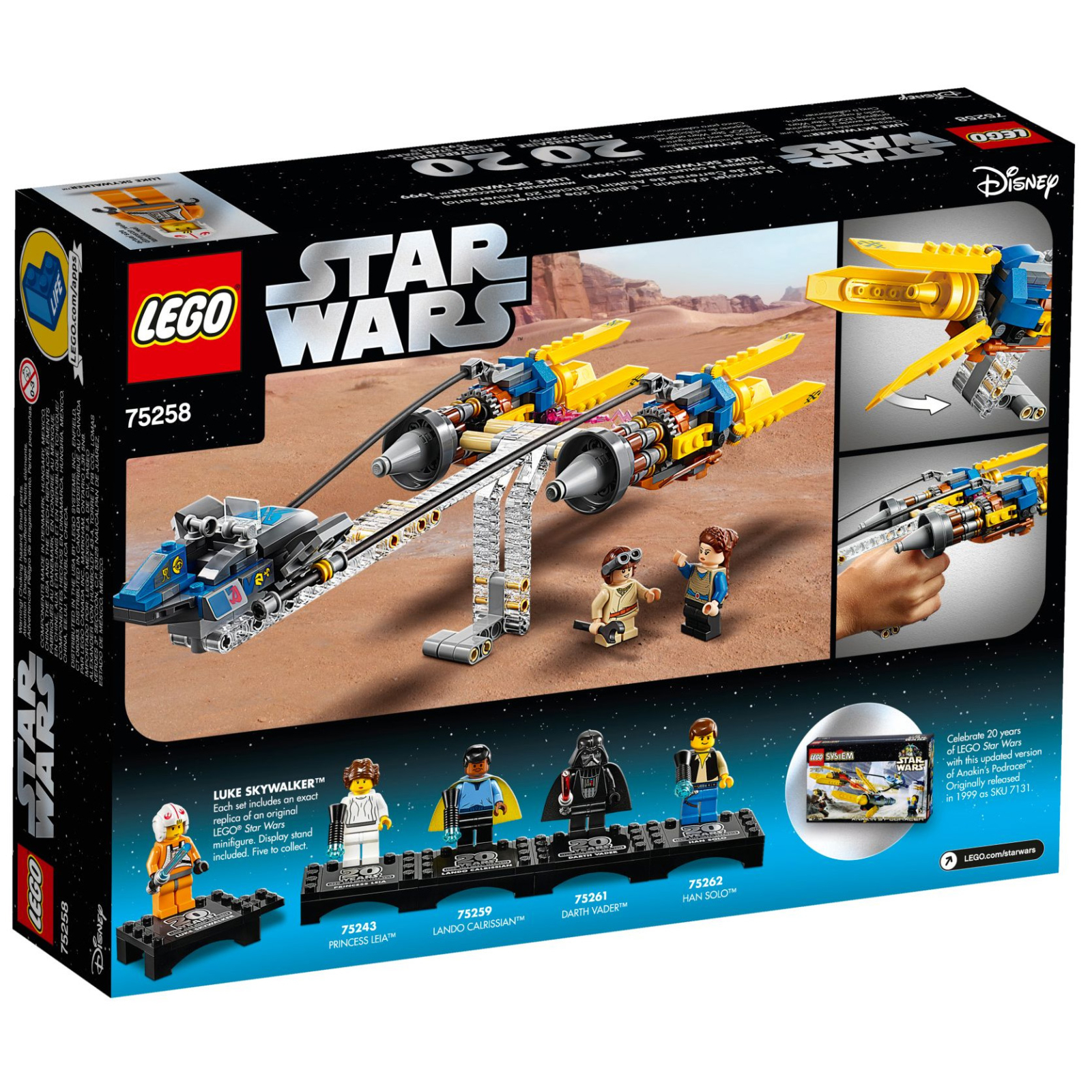 Конструктор LEGO Star Wars Гоночный под Энакина: 20-лет. юбилей 279 эл (75258) изображение 8