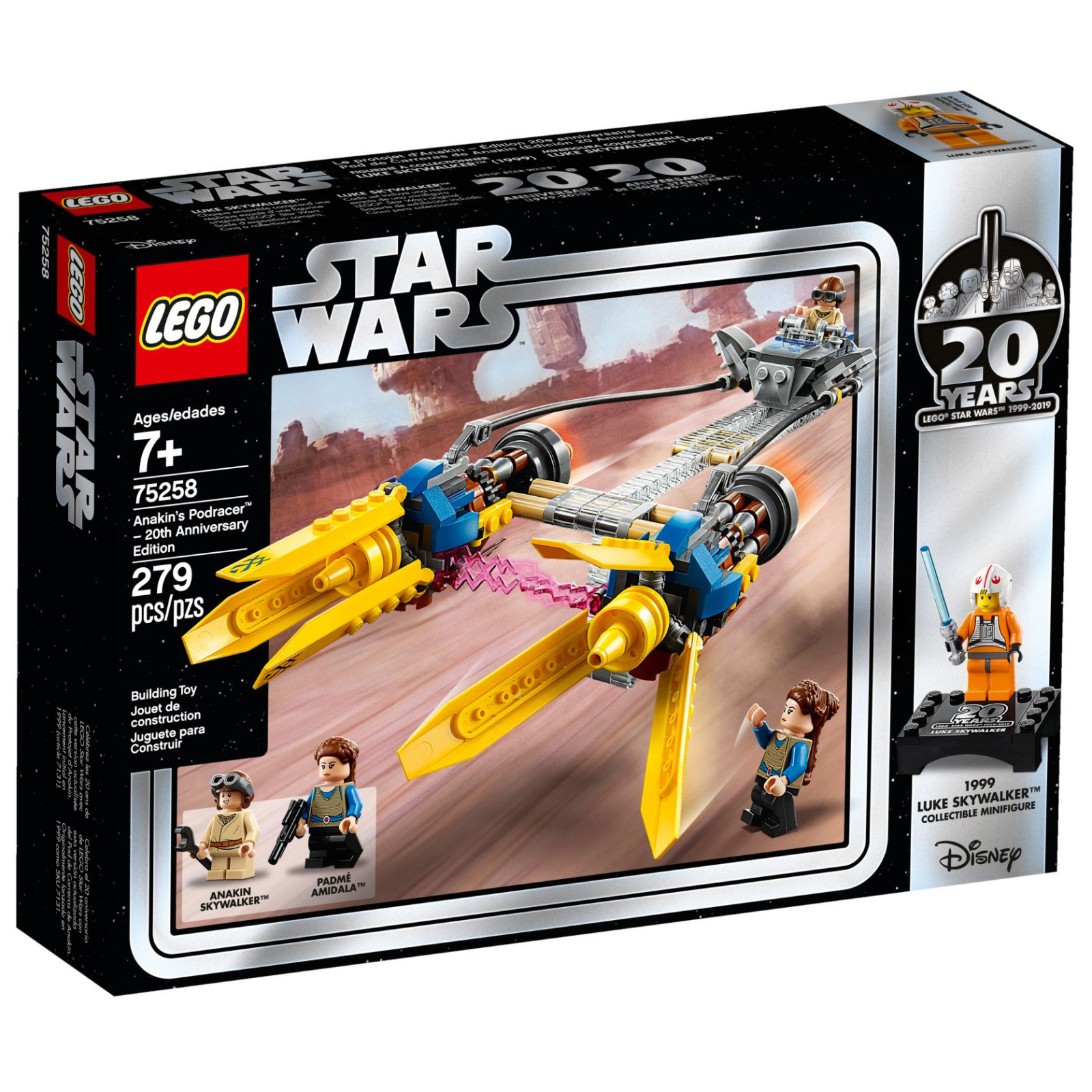 Конструктор LEGO Star Wars Гоночный под Энакина: 20-лет. юбилей 279 эл (75258)