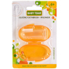 Дитяча зубна щітка Baby Team силіконова щітка-масажер з контейнером (7200_оранжевый) зображення 2