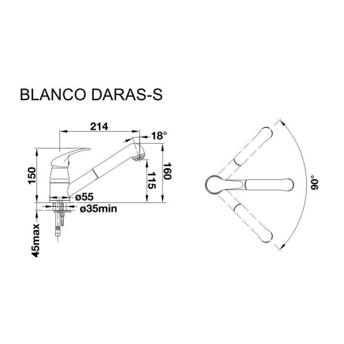 Смеситель Blanco DARAS-S хром (517731) изображение 2