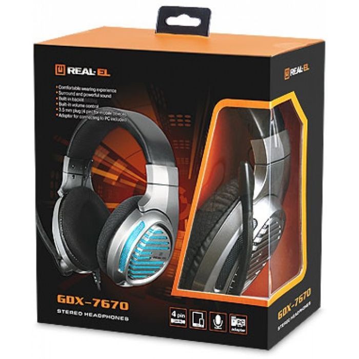 Наушники REAL-EL GDX-7670 Gun Metal изображение 12