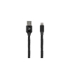 Дата кабель USB 2.0 AM to Micro 5P 1.0m Fur black 2E (2E-CCMTAC-BLACK)