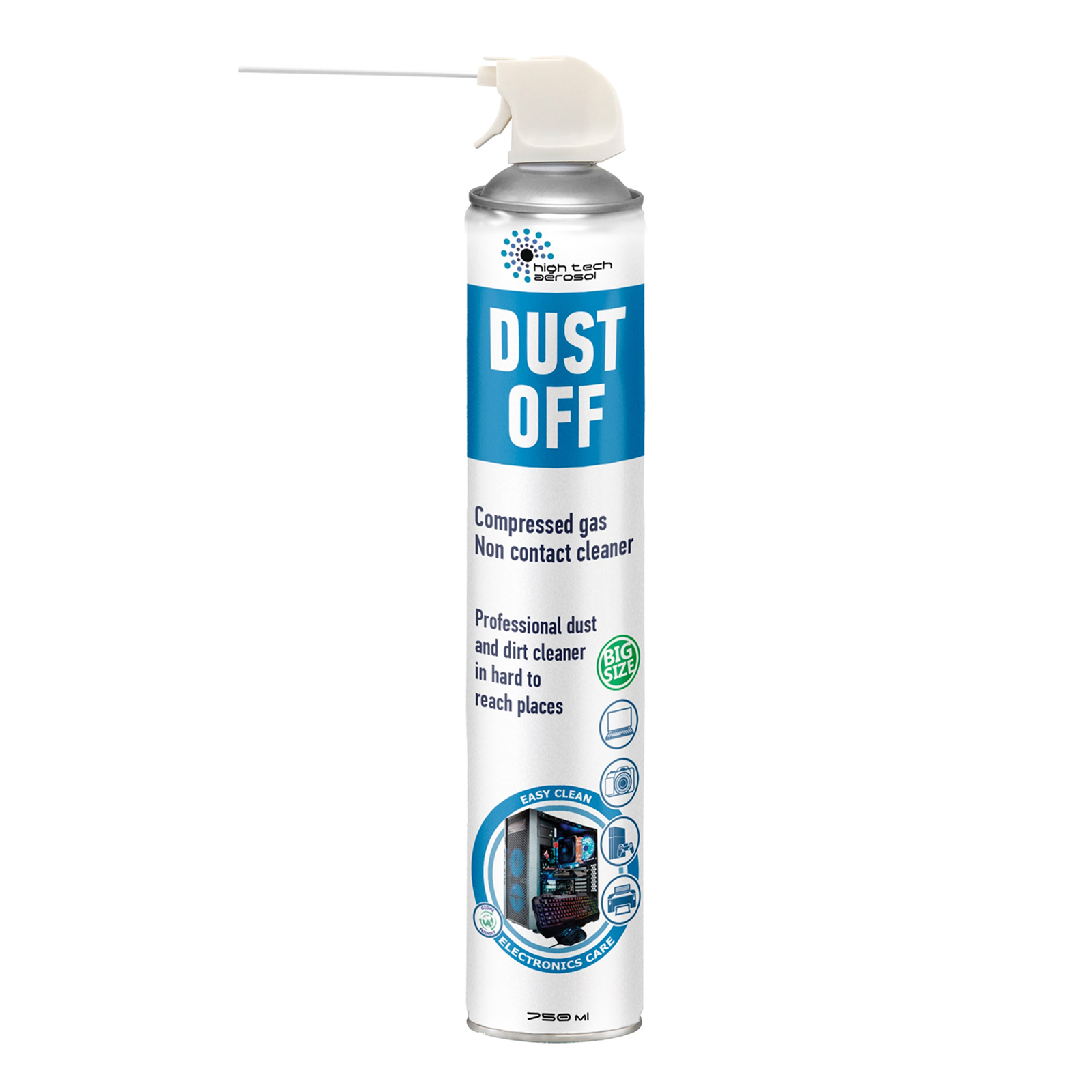 Чистящий сжатый воздух spray duster 750 ml HTA DUST OFF High Tech Aerosol (06051)